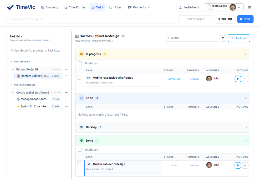Lightweight & Focused Task Tracker